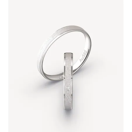 Elvina Trauringe aus Weißgold mit Diamant | Moreen