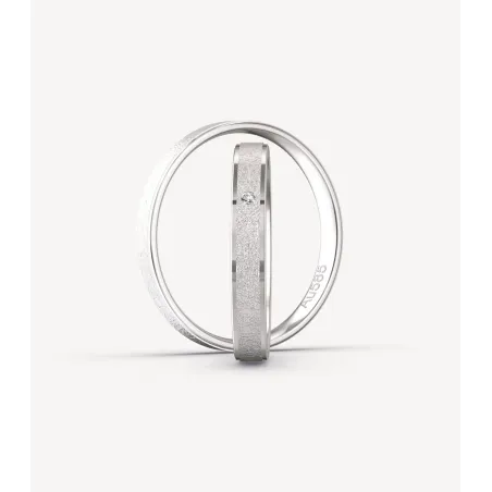 Elvina Trauringe aus Weißgold mit Diamant | Moreen