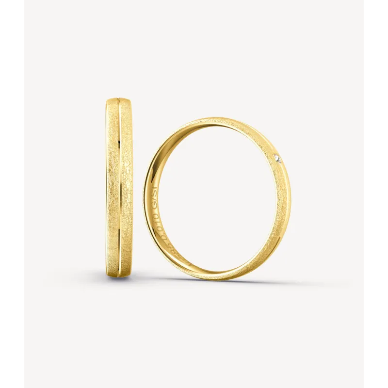 Mirella Eheringe Gelbgold mit Brillant | Moreen