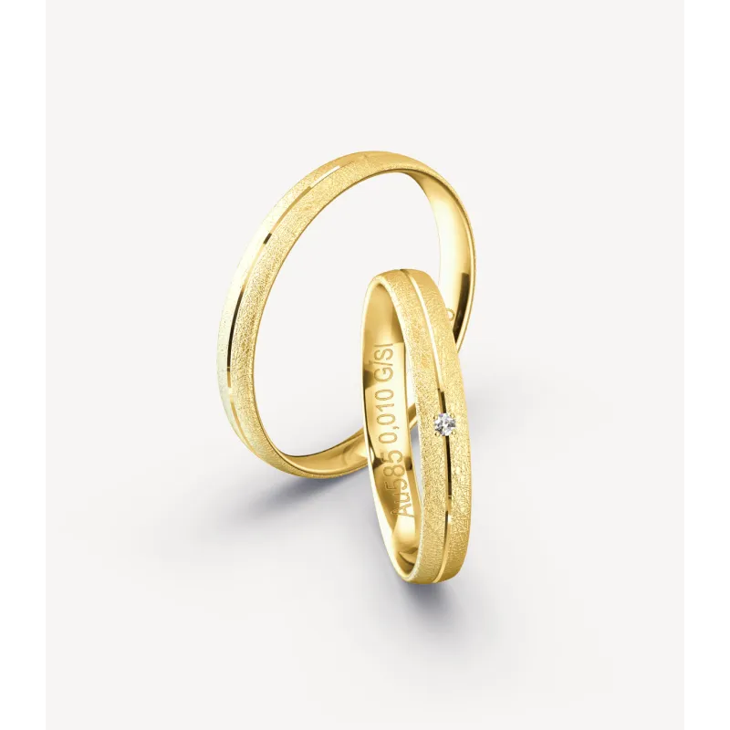 Mirella Eheringe Gelbgold mit Brillant | Moreen