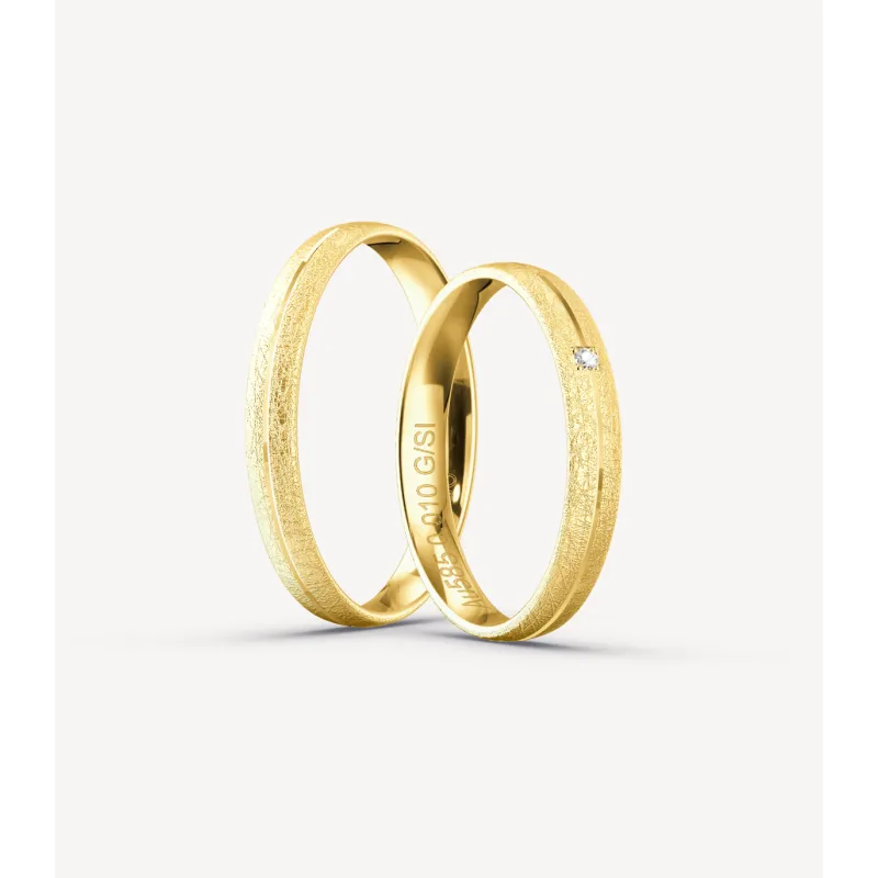 Mirella Eheringe Gelbgold mit Brillant | Moreen