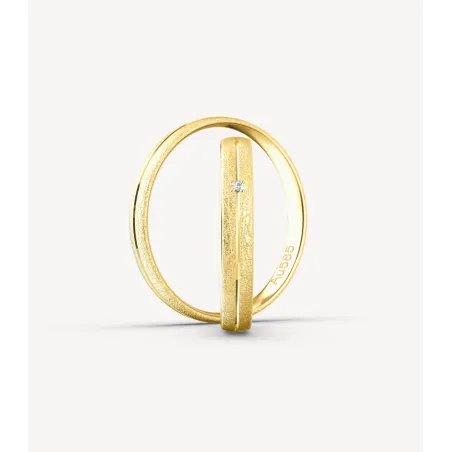 Mirella Eheringe Gelbgold mit Brillant | Moreen