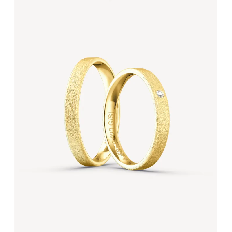 Elvina Eheringe Gelbgold 585 mit Brillant | Moreen