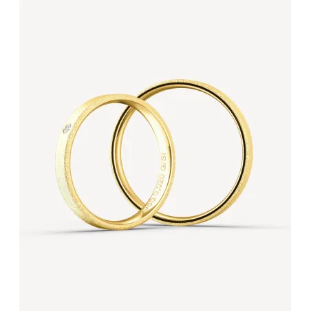 Elvina Eheringe Gelbgold 585 mit Brillant | Moreen