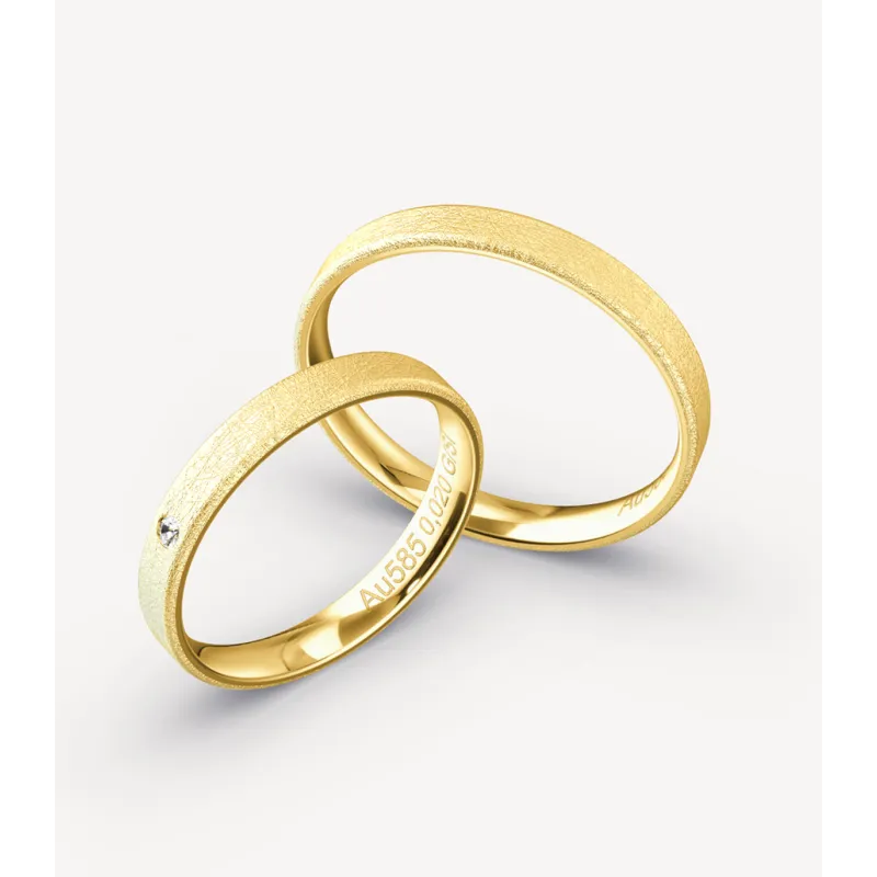 Elvina Eheringe Gelbgold 585 mit Brillant | Moreen