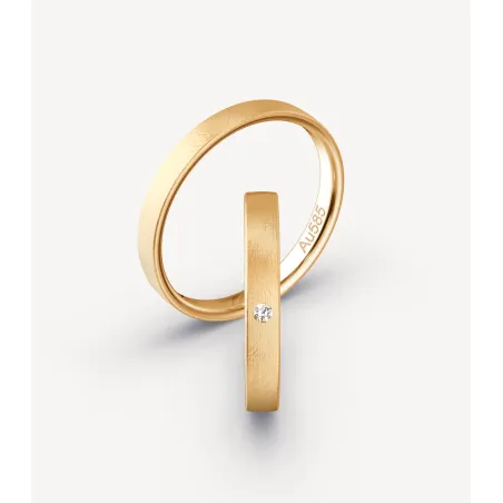 Liora Eheringe Roségold 585 mit Brillant | Moreen