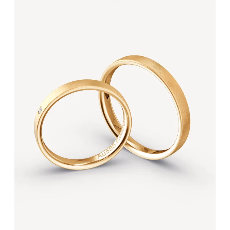 Liora Eheringe Roségold 585 mit Brillant | Moreen