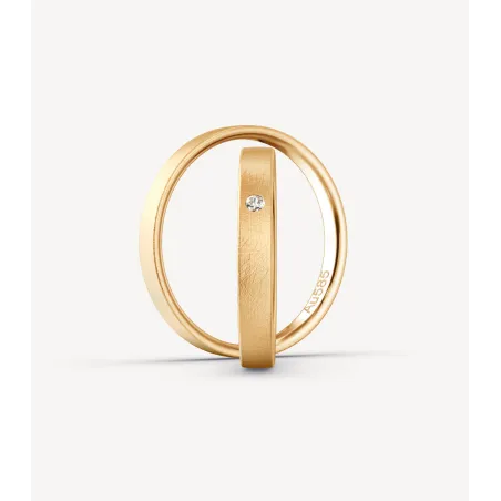 Liora Eheringe Roségold 585 mit Brillant | Moreen