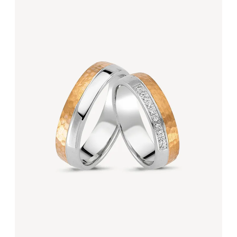 Solvane Trauringe Roségold Weißgold 585 | Moreen
