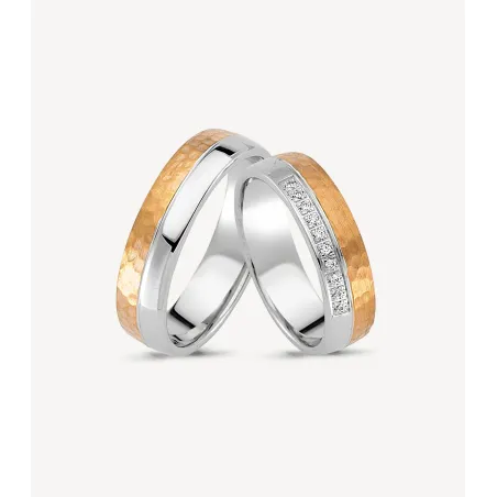 Solvane Trauringe Roségold Weißgold 585 | Moreen