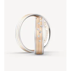 Seraphine Eheringe Rosé- & Weißgold mit Brillanten | Moreen