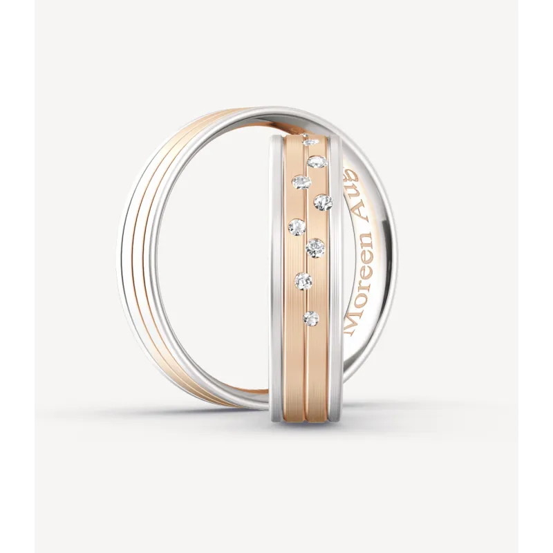 Seraphine Eheringe Rosé- & Weißgold mit Brillanten | Moreen