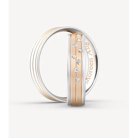 Seraphine Eheringe Rosé- & Weißgold mit Brillanten | Moreen