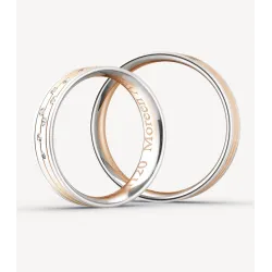 Seraphine Eheringe Rosé- & Weißgold mit Brillanten | Moreen