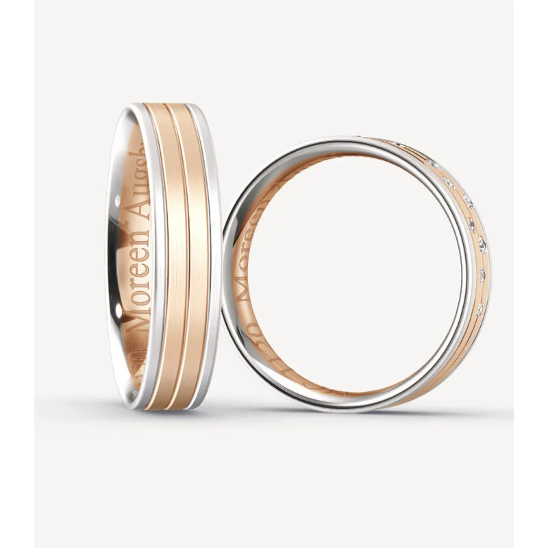 Seraphine Eheringe Rosé- & Weißgold mit Brillanten | Moreen