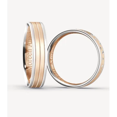 Seraphine Eheringe Rosé- & Weißgold mit Brillanten | Moreen