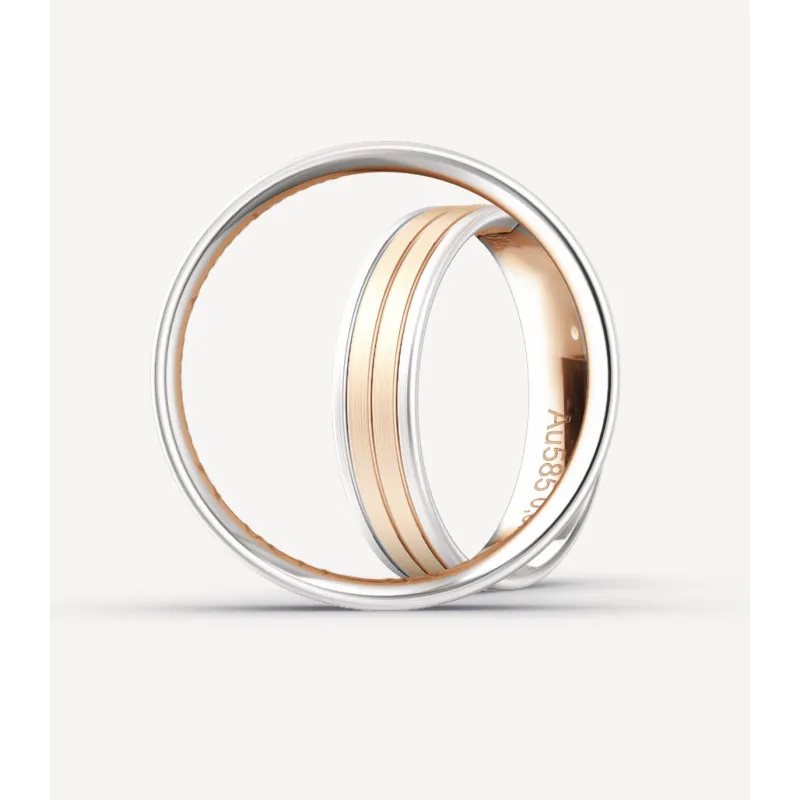 Seraphine Eheringe Rosé- & Weißgold mit Brillanten | Moreen