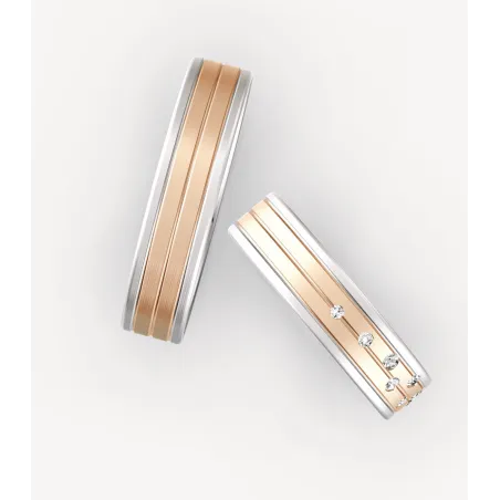 Seraphine Eheringe Rosé- & Weißgold mit Brillanten | Moreen